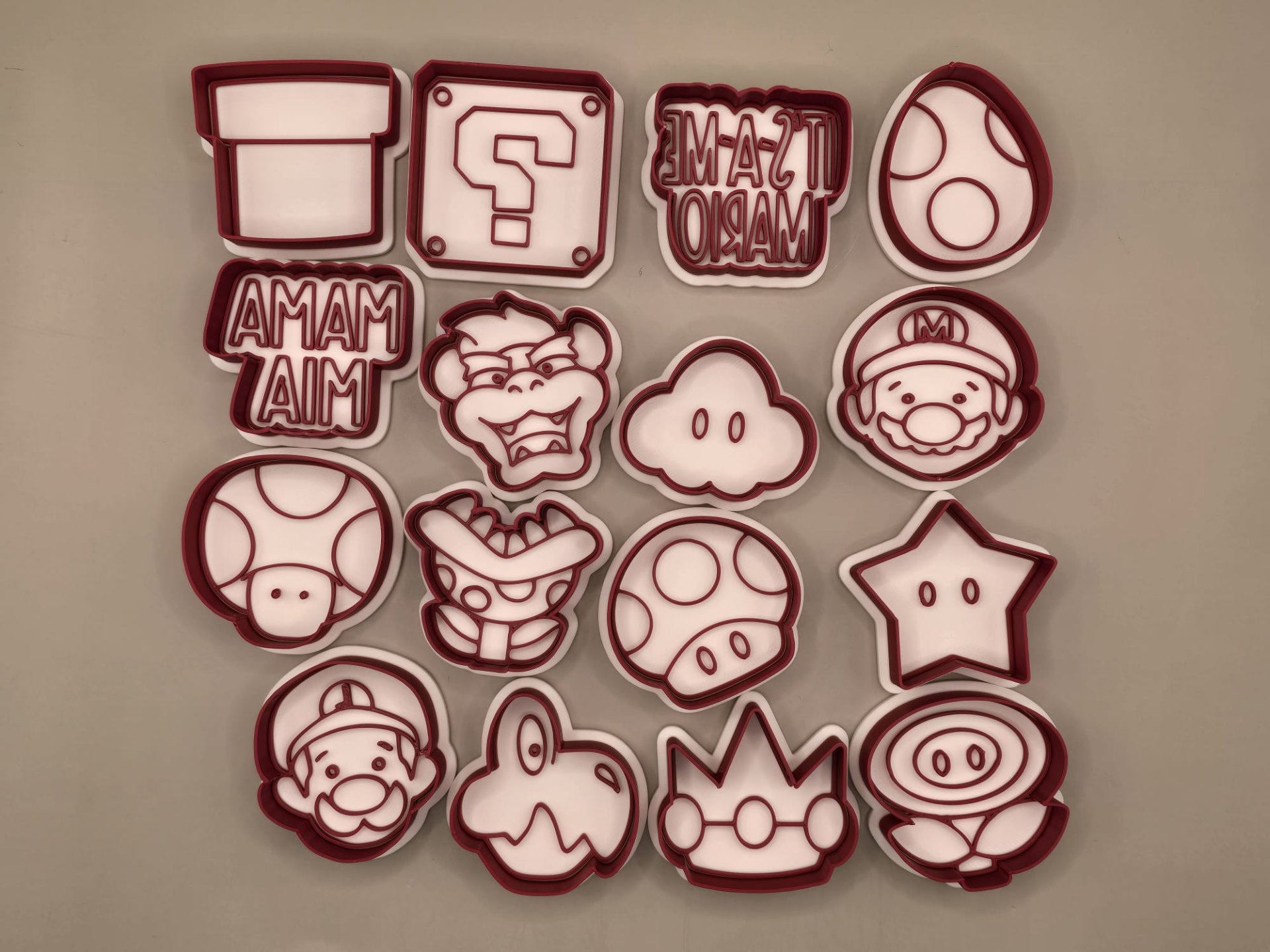 Mario Cookie Cutter Stamp Set