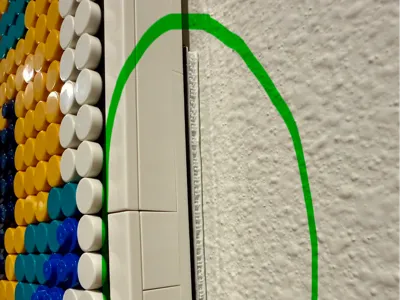 Bricks Dots Art 3M Command Strip Adapter
