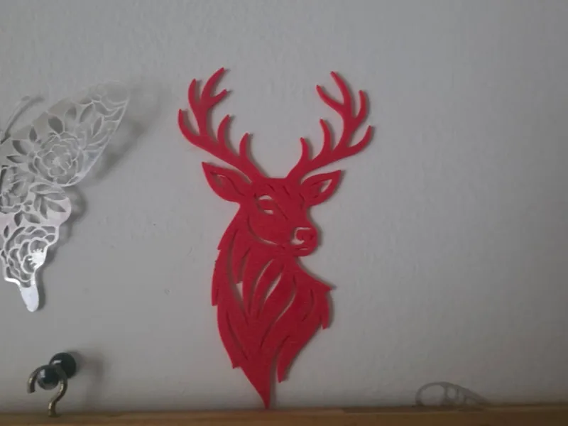 Deer Head Silhouette Wall Art