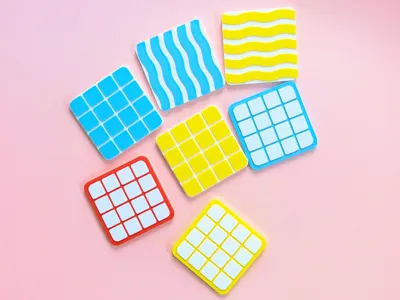 Tile & Wave Coasters – 3 Designs