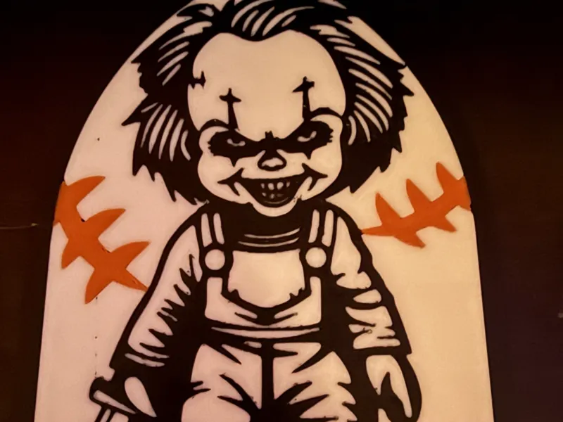 Chucky window glass decor