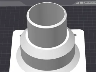 Laser or Air exhaust hose connection 