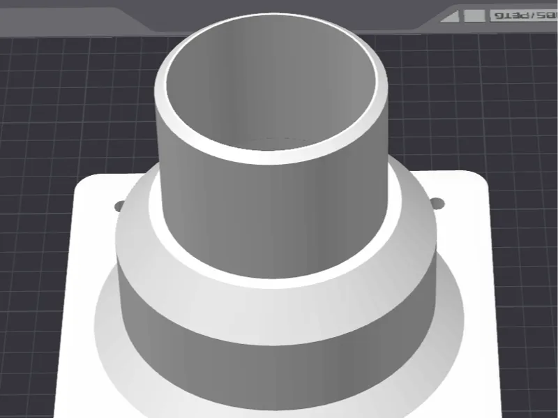 Laser or Air exhaust hose connection 