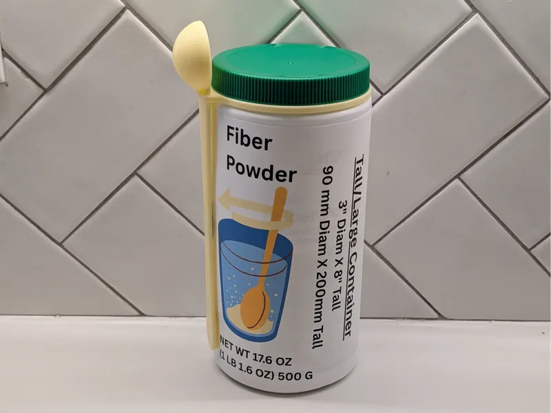 Fiber Powder Container Scoop and Holder