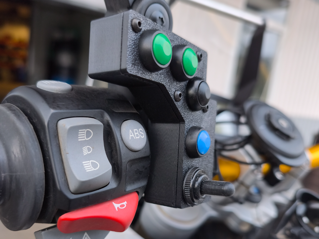 Motorcycle rally button controller for navigation