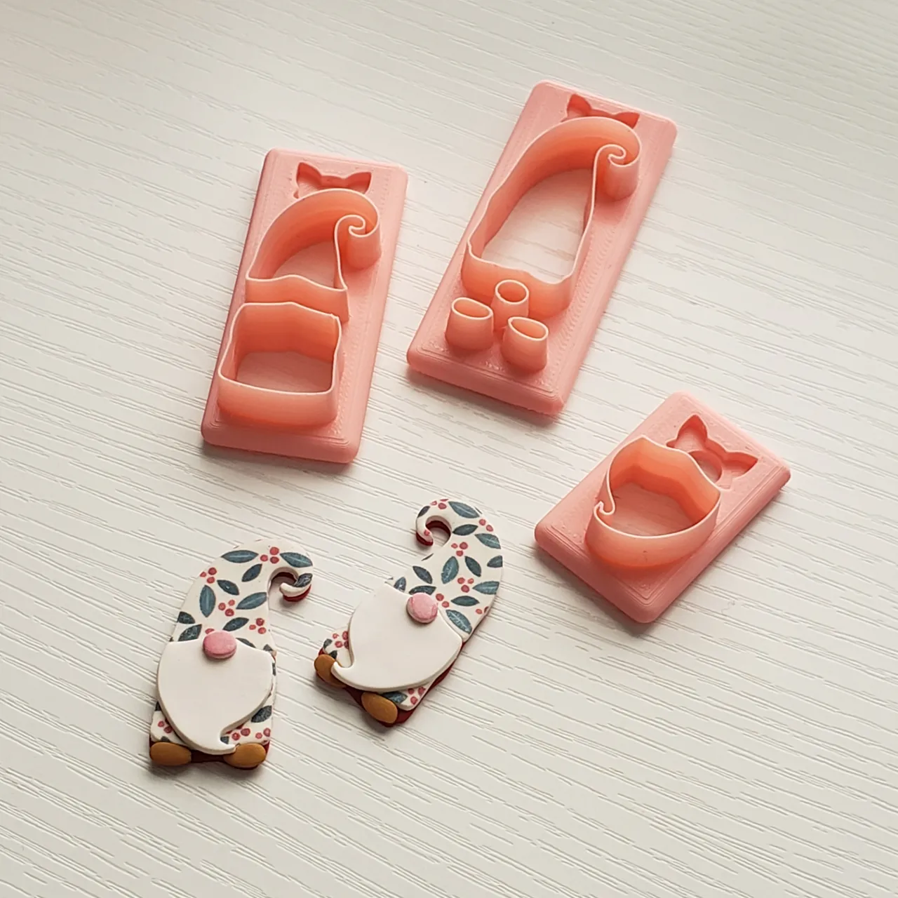 Gnome Set 1 Polymer Clay Earring Cutter view 3