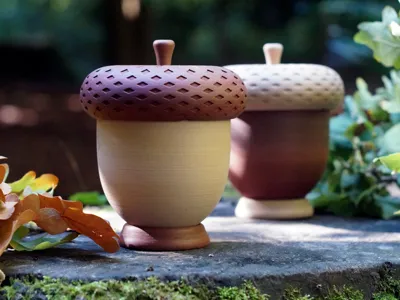 Acorn container - Goblincore/Cottagecore storage