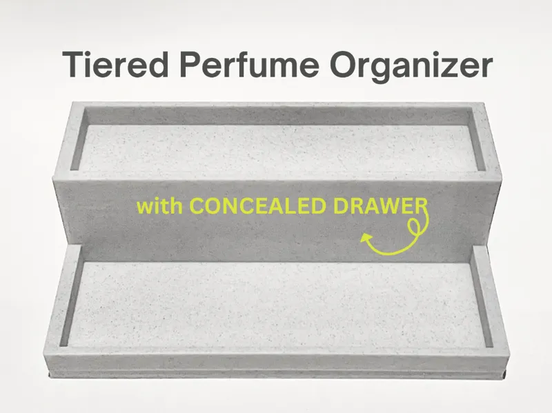 Minimalist Bathroom Perfume Organizer with Drawer