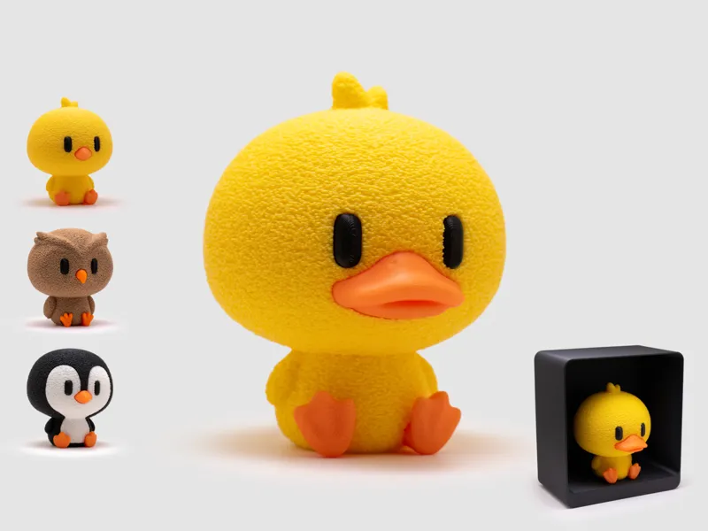 Duckling Figurine & Stand | No AMS | Fuzzy Skin