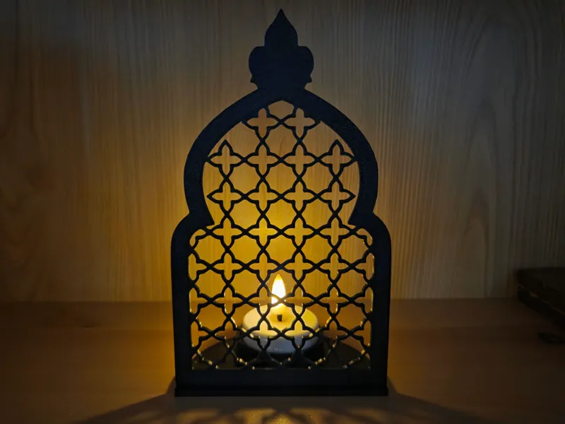 Eid Mubarak Lantern – LED Tealight Islamic Window