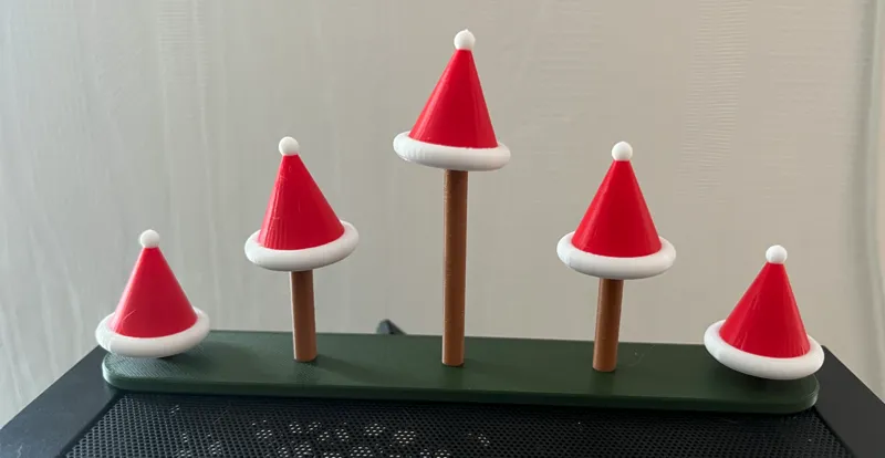 Stand for Cute Mini Stackable Santa Hats