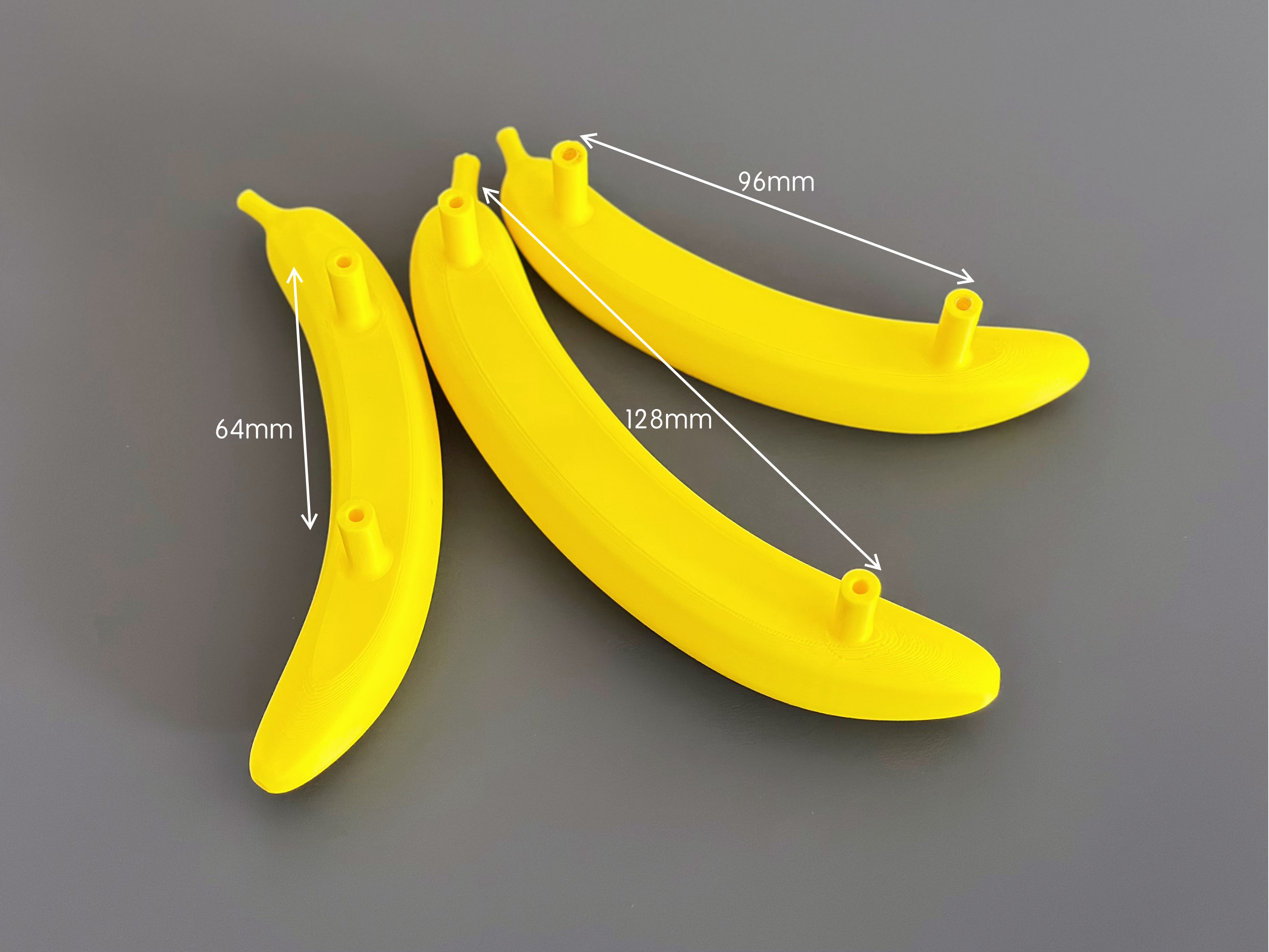 Miniatura 2 do modelo 3D 香蕉造型的卡通门把手