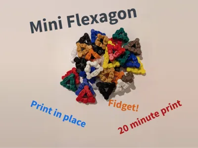 Miniature Infinite Flexagon – Print-in-Place