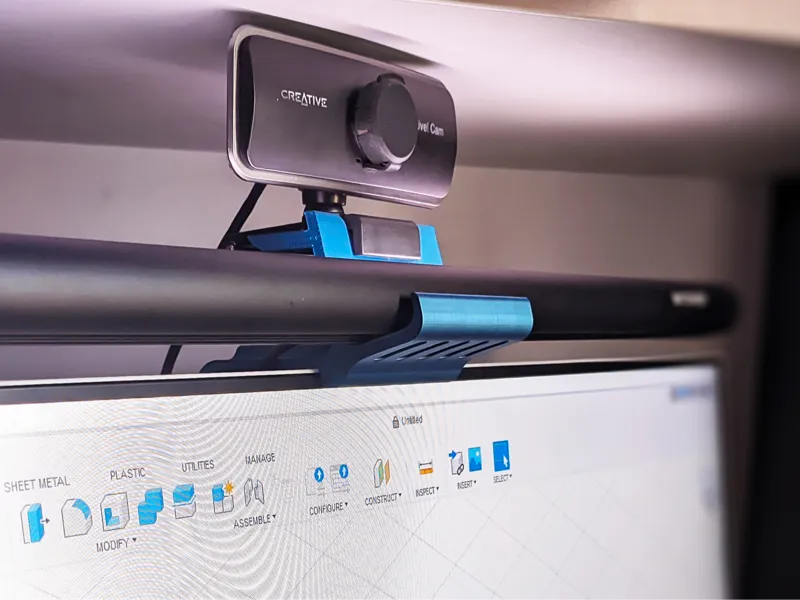 EIZO flexscan LED lamp & webcam monitor mount