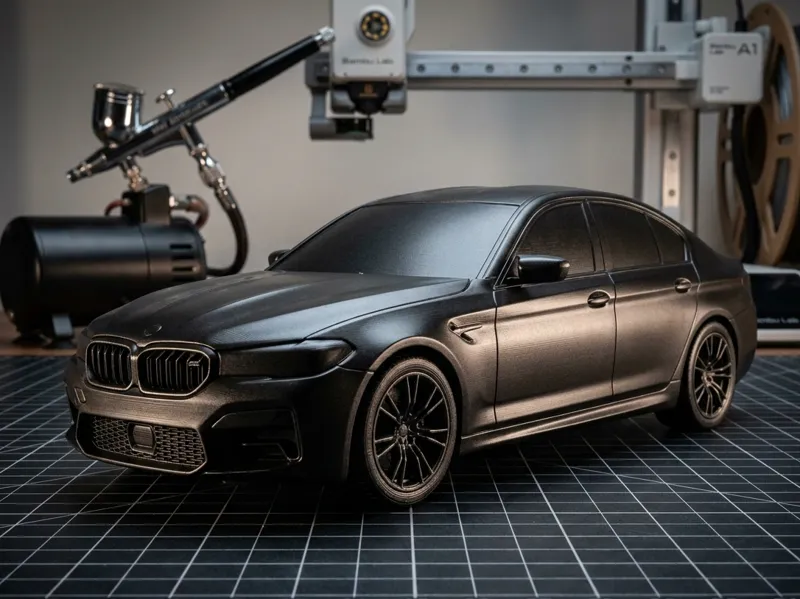 Detailed BMW M5 Miniature Scale Model
