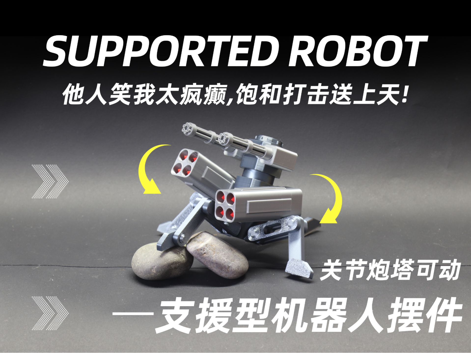 Desteklenen robot süslemeleri (taret eklemleri hareket ettirilebilir)