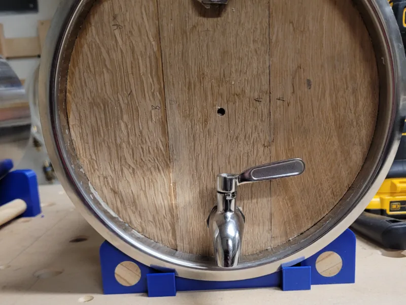 Hybrid Oak Stainless Steel Barrel Stand