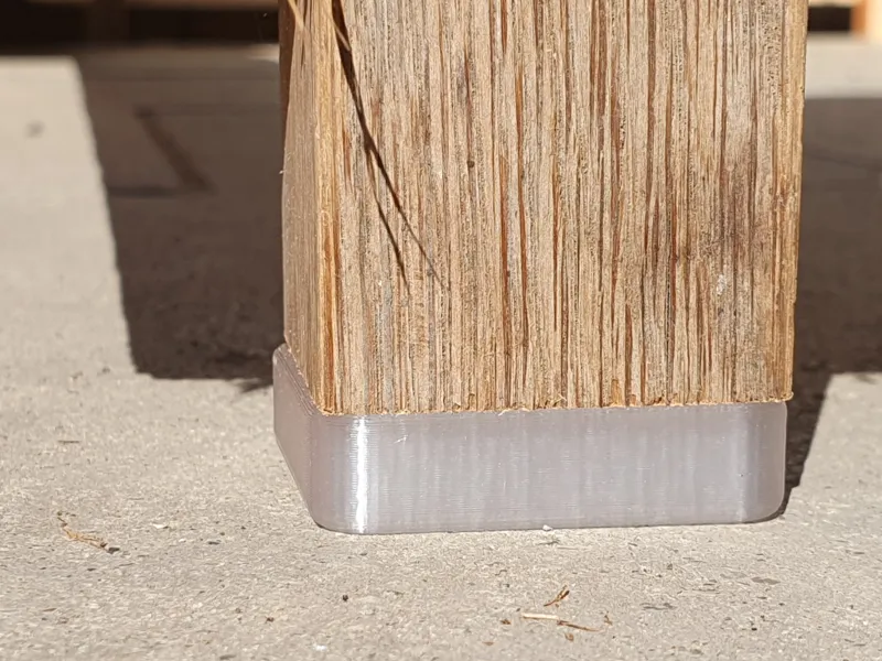 Square Raised Furniture Foot – Countersunk Screw