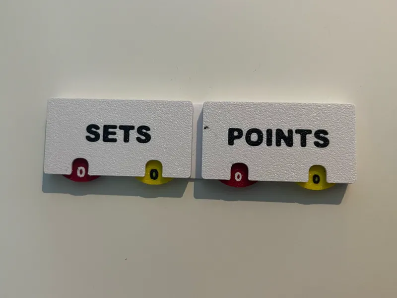 Scoreboard for a Tennis or Padel racket
