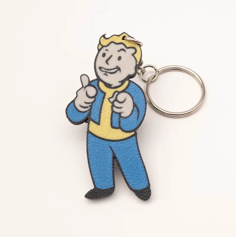 Fallout Vault Boy Charisma Skill Keychain