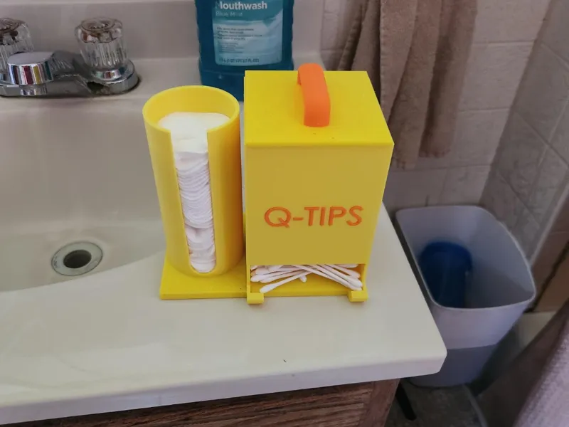 Qtip cotton pad holder