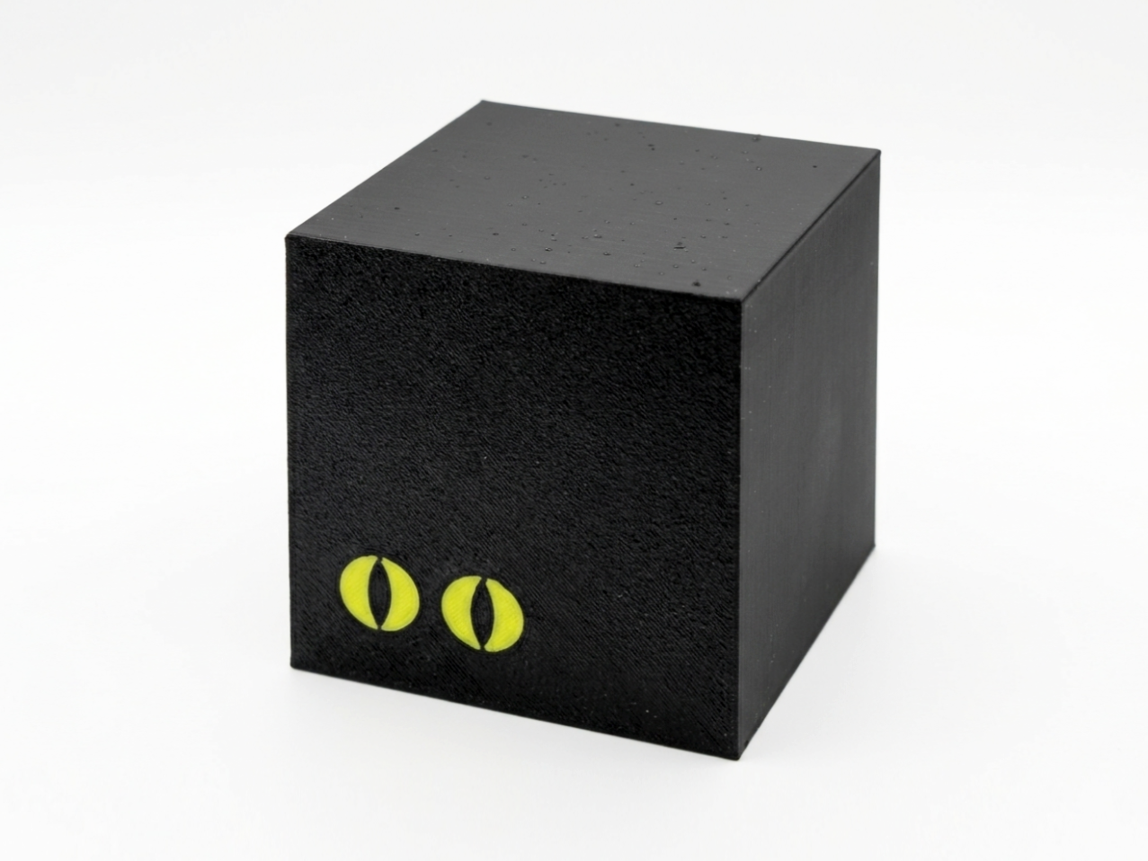 Abstract Black Cat Cube