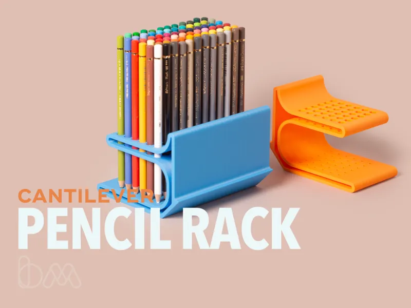 Cantilever Pencil Crayon Rack - 36 and 72 pencils