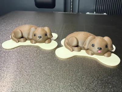 Cute puppy model from a young child's imagination!