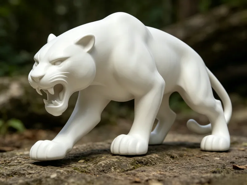 Jungle Hunter: Fierce Jaguar 3D Printed Model