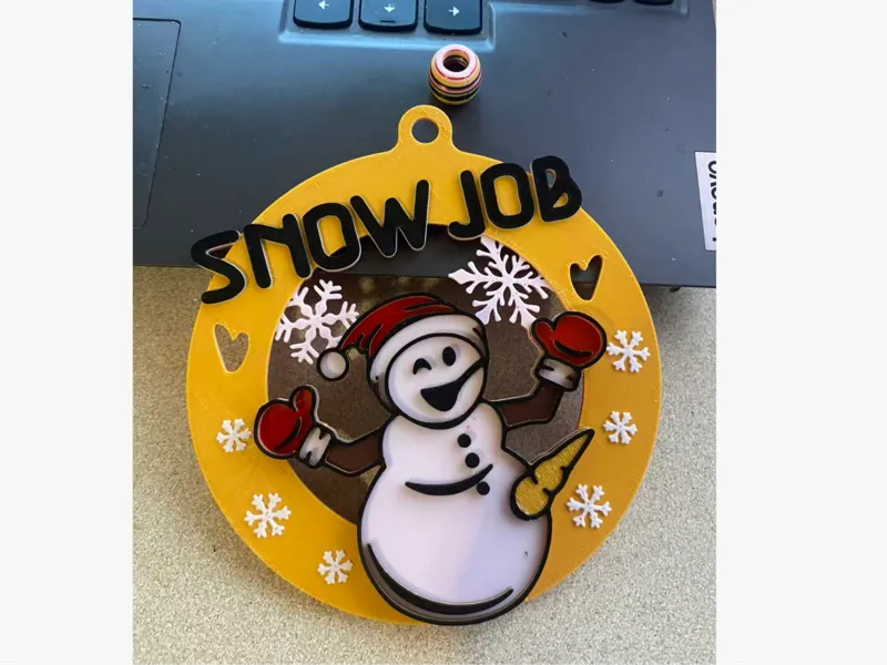 Naughty Snowman Ornament