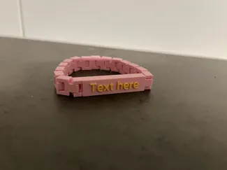 Bracelet with text-tag