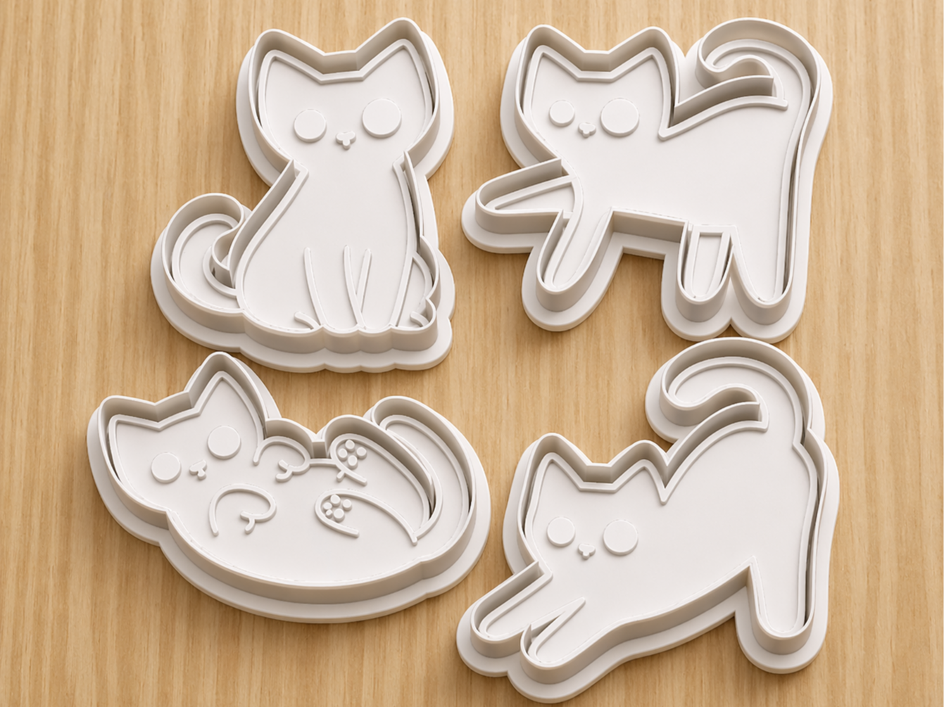 Weird Cat Cookie Cutter Set