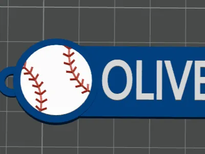 Baseball Keychain