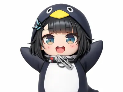 《 Endfield Female Administrator Meme Hoothoot Gaga Chibi Penguin Unpainted Model 》