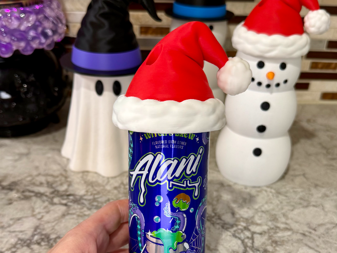 Santa Hat Can Topper - 1