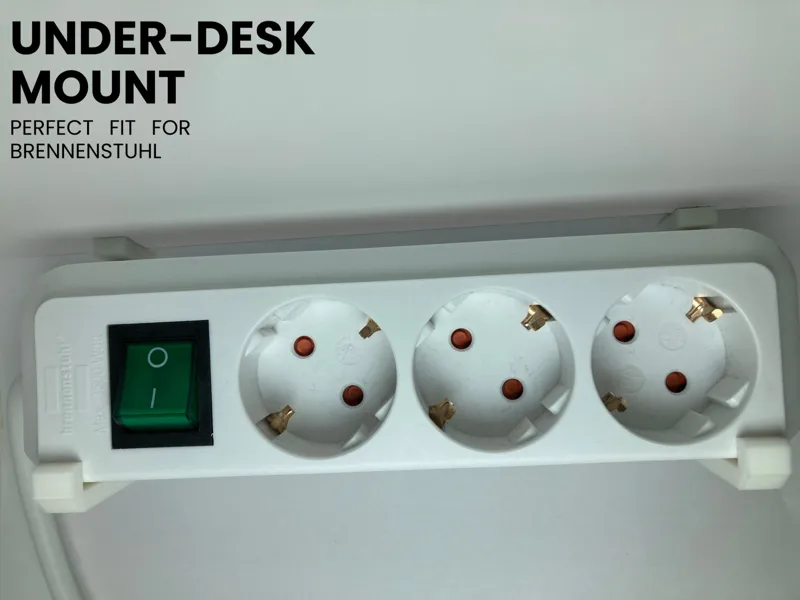 Under-Desk Mount for short Power Strip