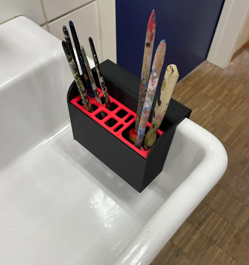 Support de nettoyage pinceaux-Peinture en atelier