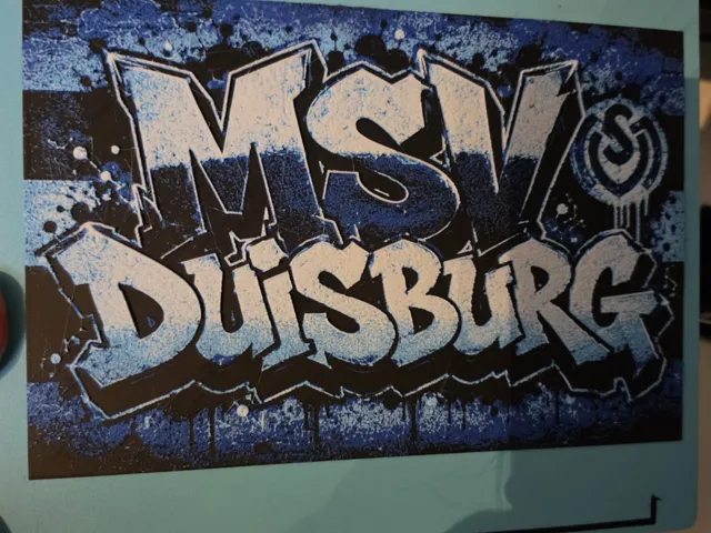 MSV Duisburg Graffiti Chroma Leinwand