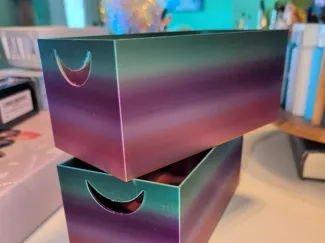 Boxes for paint bottle tower