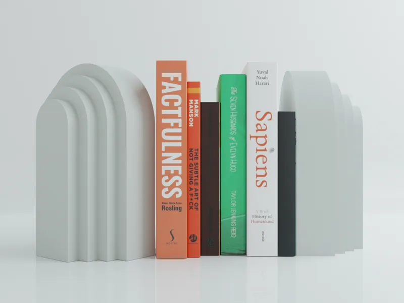 Book Nook Modern Design Concrete Optik Dekoration