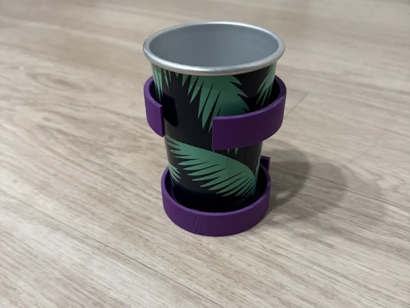 Stick on cup holder