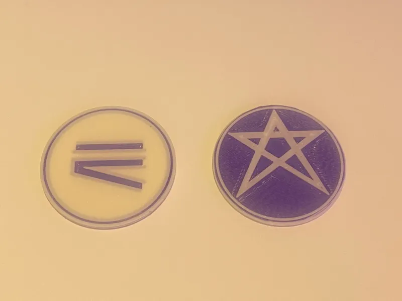 Hex coin & Blank Hex coin