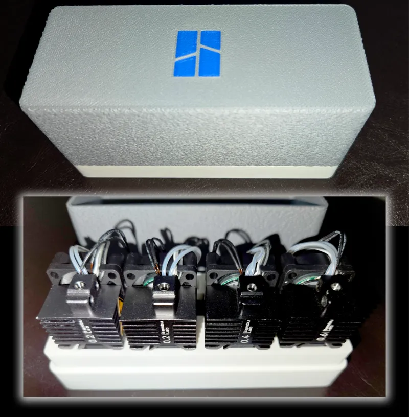 (4x) vertical Hotend Storage Box - BBL X1c Hotends