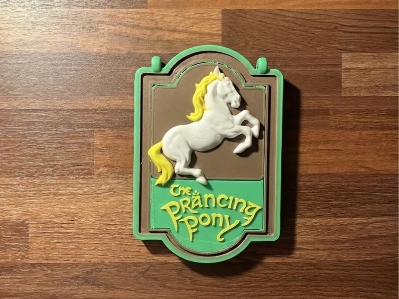 LOTR Prancing Pony 3D Hanging Sign