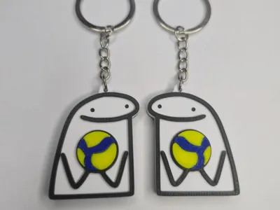 Flork Volleyball Keychain