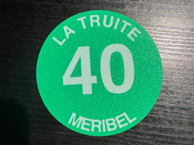 Dessous de verre Panneau piste de ski Méribel