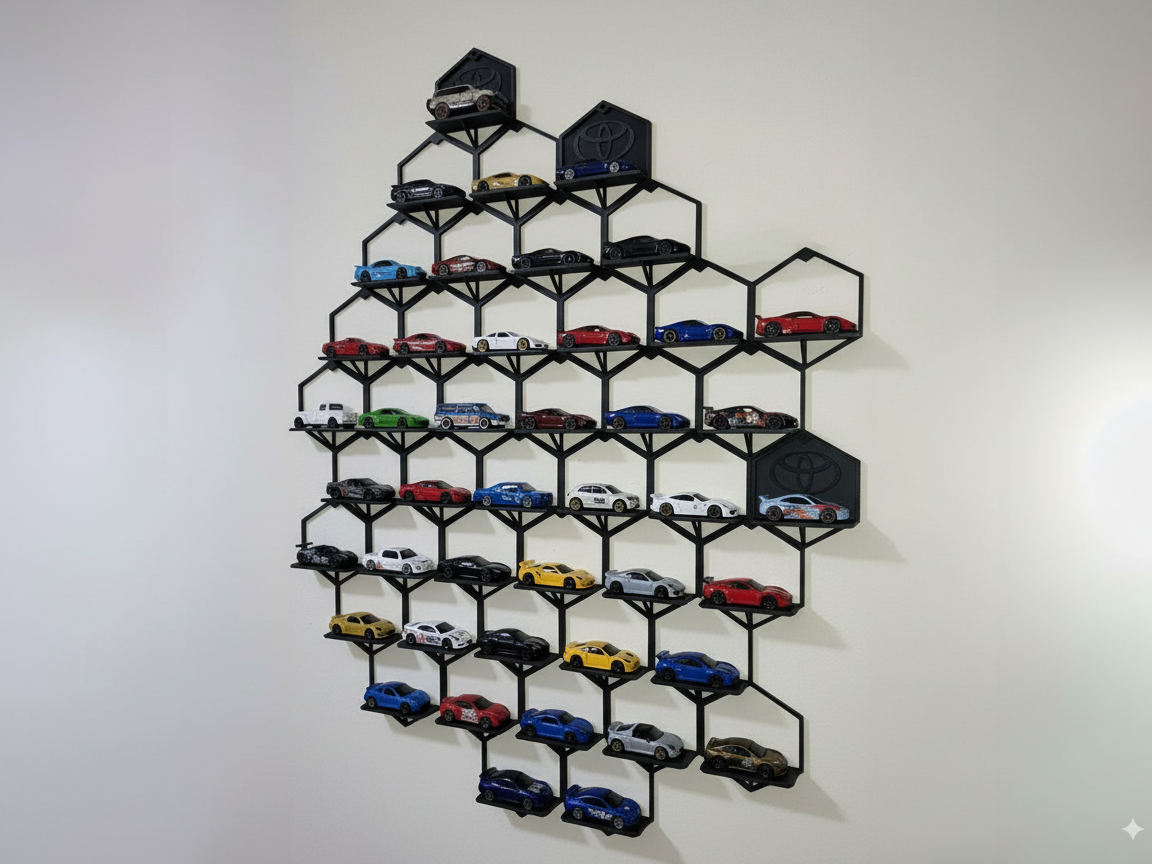 1:64  Modular Hex  DieCast Car Display Wall 13 g