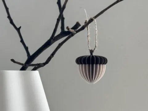 Accesorio para impresora 3D: Ribbed acorn — referencia de MakerWorld