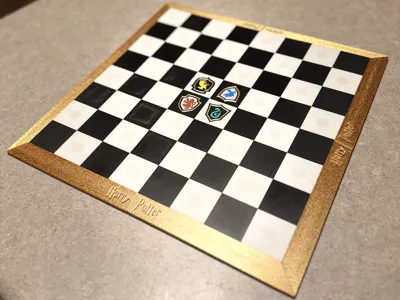 HP Style Magnetic chess board with house logos