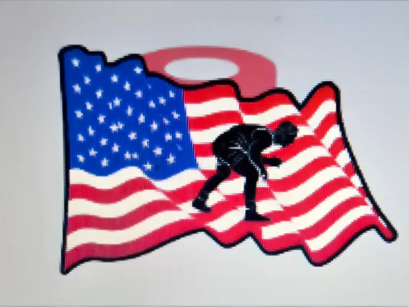 wrestling Necklace Flag